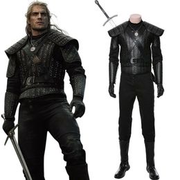 Film The Witcher Cosplay Geralt de Rivia Costume Halloween adulte mâle Outfit3112