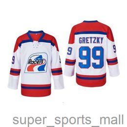 Versión de la película 99 corredores de hockey sobre hielo blancos Gretzky Hockey Jerseys