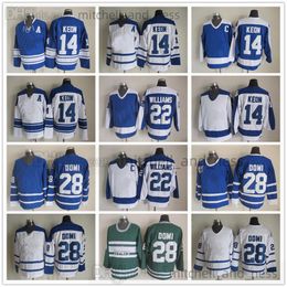 Film Vintage Hockey Jersey rétro CCM broderie 14 Dave Keon Jersey 28 Claude Giroux 22 Tiger Williams maillots