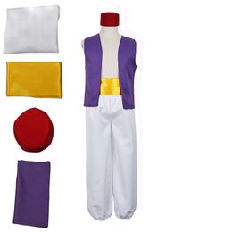 Films Aladdin lampe magique Prince Cosplay Costumes haut pantalon chapeau Halloween adulte enfant Suitcosplay