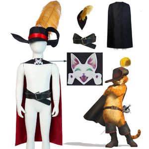 Films le dernier chat botté Costume de Cosplay enfants chapeau ceinture accessoires Costume d'halloween Costume pour enfants adulte jeu de rôle cosplay