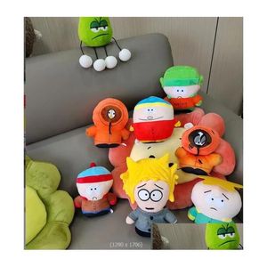 Filmes TV Brinquedo de Pelúcia 15-18cm South Park Brinquedos Boneca Dos Desenhos Animados Stan Kyle Kenny Cartman Travesseiro Peluche Crianças Presente de Aniversário Crianças Drop Dhmrl