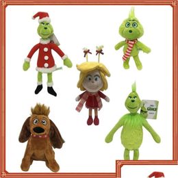 Films Tv Knuffel 2023 Schattig knuffel Groen bont Monster Cartoon pop Kinderen Kerstcadeau Nieuw Warmteoverdracht Print Speelgoed Geschenken Stuffe Otgii