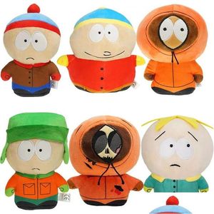 Películas Tv Peluche 20Cm South Park Juguetes Muñeca de dibujos animados Stan Kyle Kenny Cartman Almohada Peluche Niños Regalo de cumpleaños Entrega directa Dhvyx