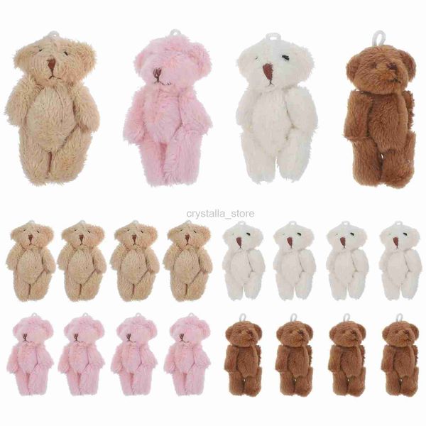 Films TV Toy en peluche 20pcs 6cm Mini ours Toys en peluche Soft Farged Bear Craft Keychain Pendant Bouquet Toy Accessoires Cadeaux 240407