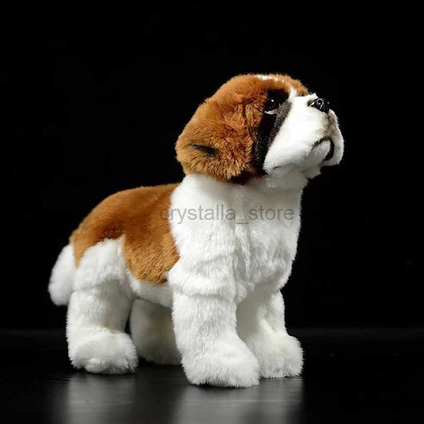 Films TV Toy en peluche 24cm de haut Saint-Bernard Toys Real Life Real Standing Dog Puppy Poux Animal Toys pour enfants 240407