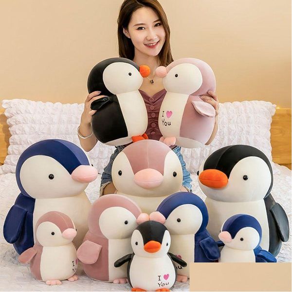 Películas TV Peluche de juguete 25/35/45 cm Kawaii Hable Soft Penguin Peluches para niños Animales de peluche Muñeca Niños Juguete Regalo de cumpleaños Juguetes Gi Dhlw1