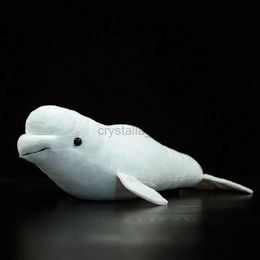 Films TV Toy en peluche 40cm longueur réelle de la baleine blanche Toy en peluche Soft Real Life Ocean Animal Beluga Whales Plats Toys Cadeaux 240407