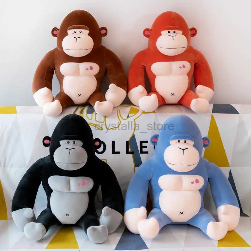 Movies TV Plush toy 50cm Cute Soft King Kong Gorilla Plush Toys Office Nap Stuffed Animal Pillow Home Comfort Cushion Christmas Gift Doll Kids Girl 240407