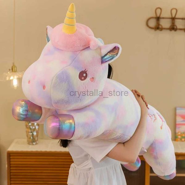 Films TV Toy en peluche 60-120cm kawaii géant coloré Unicorn Toys Belding Animal Unicorn Pillow Sofred Soft Cushion Gift 240407