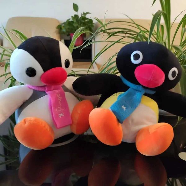 Películas TV Feath Toy Toy Anime Cartoon Pingu Brother and Sister Penguin Toyes de lujo de alta calidad Girl de Animales de peluche Softs A Gifts For Children 240407