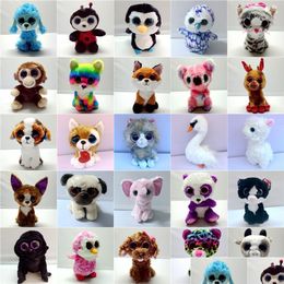 Films TV Toy en peluche grands yeux toys kawaii en peluche Petits phoques pingouin chien chat panda souris poupée pour enfants cadeau de Noël dhfma