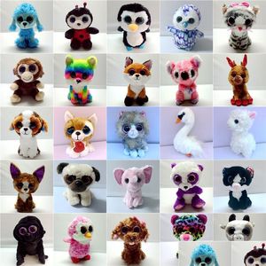 Films Tv Peluche Grands Yeux Jouets Kawaii Peluches Petits Phoques Pingouin Chien Chat Panda Souris Poupée Pour Enfants Cadeau De Noël Dhfma