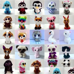 Películas Tv Juguete de peluche Ojos grandes Juguetes Kawaii Animales de peluche Sellos pequeños Pingüino Perro Gato Panda Ratón Muñeca para niños Regalo de Navidad Dhhds