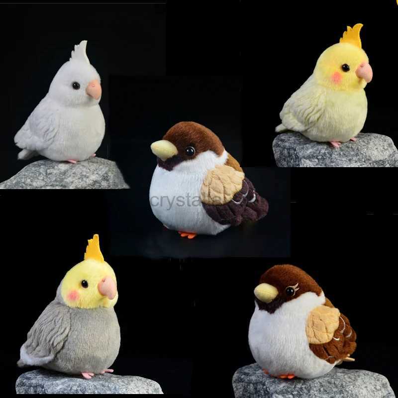 영화 TV 플러시 장난감 Cockatiel Parrot High Fidelity Chickadee Cute Plushie Sparrow Bird Bird Tit Plush 장난감 생명과 같은 동물 시뮬레이션 박제 인형 선물 240407