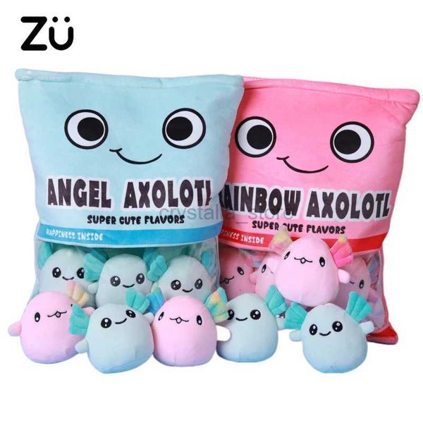 Films TV Toy jouet mignon axolotl peluche toys un sac de 6pc mini caricatures axolotl salamandre poupées souples canapé greeours copine kids cadeau livraison gratuite 240407