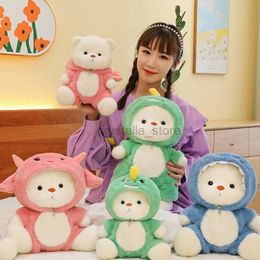 Movies TV Plush Toy Cute Knuckle Bear Doll Kleding Verwijderbare Cream Bear Teddy Bear Plush Toy Doll Childrens Toy Birthday cadeau 240407