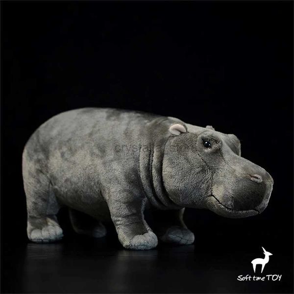 Películas TV Plush Toy Hippo High Fidelity Anime Cute Plushie River Horse Toys Plush Toys Simulación de animales realistas Redios Kawai Regalos de juguete para niños 240407