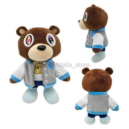 Films TV Plush Toy Kawaii Kanye Dropout Bear Teddy Bear Plush Toys Kanye West Afstudeer Soft Stuffed Home Room Decor Decor Decills For Kid Birthday Gift 240407