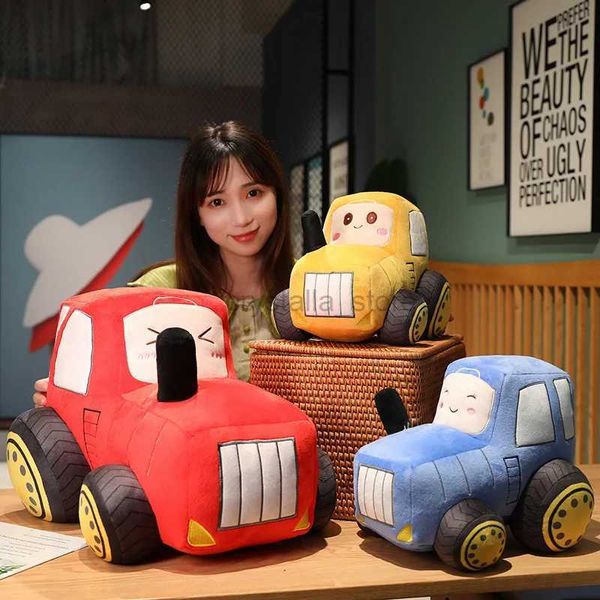 Films TV Toy jouet kawaii tracteur peluche toys beaux voitures de simulation en peluche en peluche caricature douce caricatures