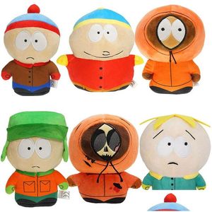 Films TV en peluche nouveau 20 cm South Park jouets en peluche poupée de dessin animé Stan Kyle Kenny Cartman oreiller Peluche enfants cadeau d'anniversaire Drop D Dhxg5