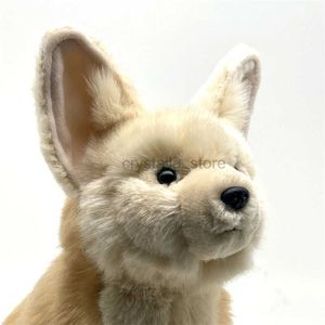 Films TV Toy en peluche Realist Desert Fox High Fidelity Plushie Fennec Fox Toys Lifeke Lifeke Animal Simulation Poll Kawai Toy for Kids 240407