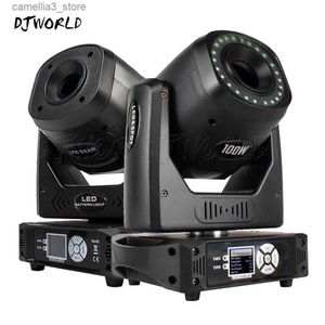 Lumières principales mobiles 100W modèle de faisceau lumineux LED à tête mobile/GOBO avec 6 prismes éclairage de scène discothèque effet de fête de mariage DMX Bar DJ équipement Q231107