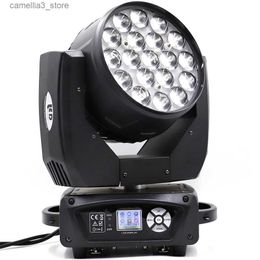 Lumières principales mobiles 19x15W Zoom Beam Wash Lumière principale mobile pour effet d'éclairage de scène avec RGBW 4in1 LED et contrôle DMX Dj Disco et discothèque Q231107