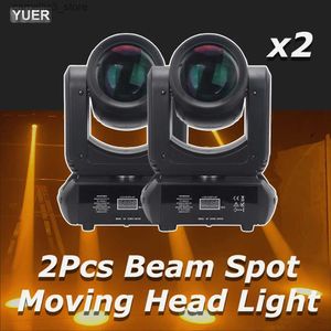 Moving Head Lights 2Pcs/lot Mini 150W LED Moving Head Light Beam Spot 18 Rotating Prisms Dj Dmx Stage Light Effect Light Disco Dj Bar Wedding Club Q231107