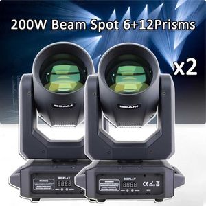 Moving Head Verlichting 2 stks/partij Professionele DJ Podiumverlichting Apparatuur Moving Head 200 W LED Spot Lier Gobo Projector Verlichting voor Disco Bar Party Show Q231107