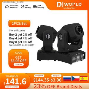 Moving Head Lights 2 STKS / SET 60W LED Gobo Moving Head Light Spot-patroon Handmatige focus DMX Roterend LED-podiumpatroonlicht voor DJ Disco Party Show Q231107