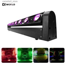 Moving Head Lights 8X12W RGBW 4IN1 LED com feixe 10/38 DMX Moving Head Light LED Bar Dj Lights Melhor para DJ Disco Festa de aniversário Dança Pista de casamento Q231107