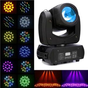 Luces de cabeza móviles de alta calidad Mini 100W Full Colorful LED Beam Moving Head Stage Party Disco Dj Lights por control DMX para Ktv Nightclub Q231107