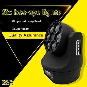 Phares mobiles Vente chaude six oeil d'abeille lumière principale mobile LED faisceau lumineux de scène flash rotatif DJ boule disco livraison gratuite Q231107