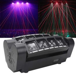 Moving Head Lights LED 8X3W RGBW Spider Moving Head Light 3IN1 LED Effect Strip Stroboscoop DMX Control DJ Laserlicht voor Disco Home Party Stage Q231107