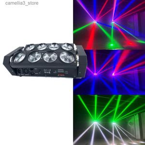 Moving Head Lights LED Moving Head Spider Light 8x15W 4in1 RGBW Party Light DJ Verlichting Beam DMX Lights Podiumeffecten Q231107