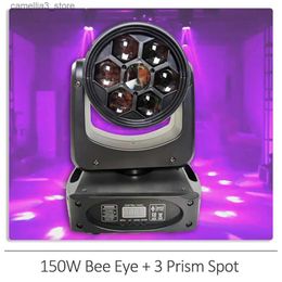 Moving Head Lights Mini 150W LED Bee Eye + 3 Prisma Spot Moving Head Light Dj Dmx Podiumlichteffect Verlichting Disco Dj Bar Q231107