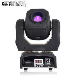 Moving Head Lights Moving Head Led Lier 60W Spotlicht met stem Automatisch draaien Mobiele lamp 512DMX-bediening Voor podiumfeest Bruiloft DJ Q231107