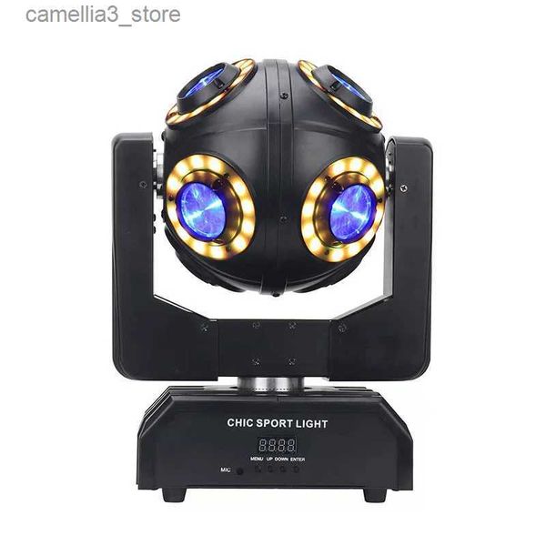 Lumières principales mobiles Nouveau 10 W * 8 RGBW LED effet de faisceau de scène lumière de Football DMX contrôle du son équipement DJ pour DJ Disco Bar tête mobile Q231107