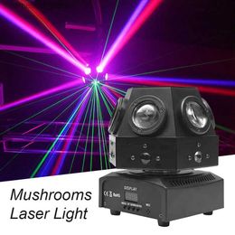 Moving Head Lights Nieuwe professionele 60W Moving Head Strobe Beam Laserlichtprojector Kerst LED-verlichting DMX512 Muziek DJ Disco Verlichting voor thuis Q231107