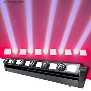 Luces de cabeza móviles NUEVO Profesional LED Bar Running Horse Point Control 6 Head Beam + 6 Eye Strobe Luz de cabeza móvil DMX512 DJ Fiesta de Navidad en vivo Q231107