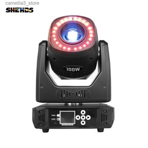 Lumières principales mobiles SHEHDS 100W LED Spot GOBO faisceau éclairage principal mobile avec 6 prisme DMX pour discothèques DJ Bar Q231107