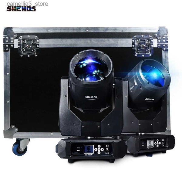 Luces de cabeza móviles SHEHDS Nuevo haz de bombilla 350W 17R Iluminación de cabeza móvil con Flightcase Spot para club nocturno DJ Disco Rendimiento de escenario profesional Q231107