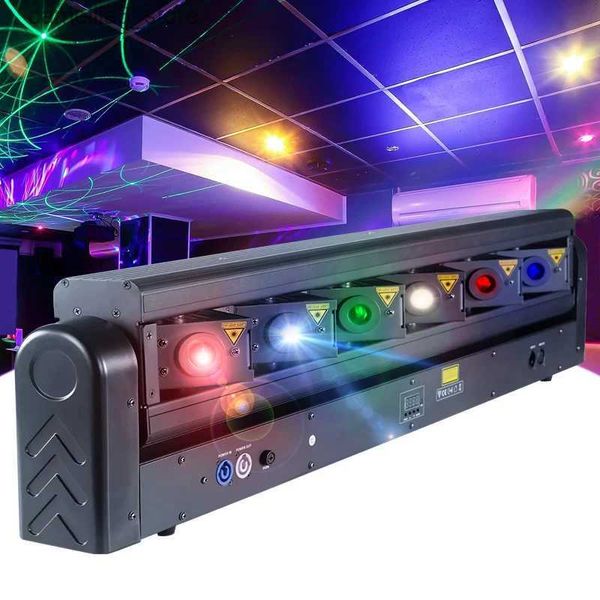 Lumières principales mobiles Barre lumineuse laser de scène RGB Lumière de faisceau de lavage à tête mobile avec pour le contrôle DMX activé par le son DJ Disco Party Anniversaire KTV Bar Club Q231107