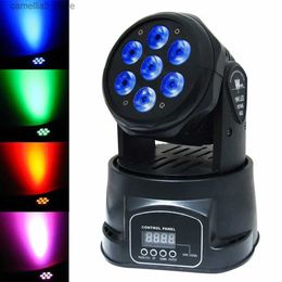 Lumières principales mobiles XPCLEOY Mini LED 7x12WRGBW lavage éclairage principal mobile dj boule disco 14 canaux livraison gratuite Q231107