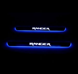 Moving LED Welkom Pedaal Auto Dorpel Pedaal Instaplijsten Pathway Licht Voor Ford Ranger 2015 20204642531