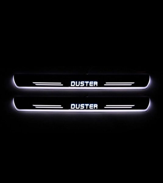 LED mobile bienvenue pédale voiture plaque de protection pédale porte seuil voie lumière pour Renault Duster 2015 2016 2017 20183160616