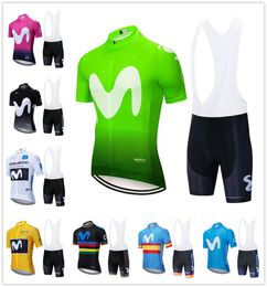 Movistar Cycling Jersey Kit 2020 Pro Team Menwomen Summer Soufflent à manches courtes Cycling Vêtements 9d Bib Bib Shorts Kit ROPA 3175940