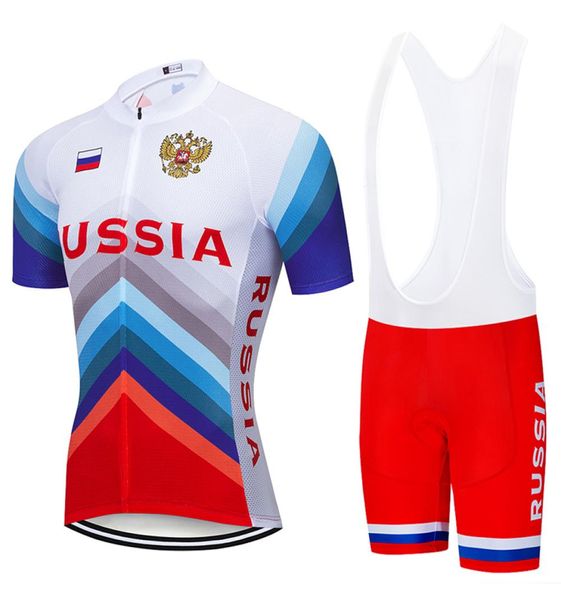 Moxilyn 2020 Team RUSSIA Maillot de cyclisme 9D Bib Set VTT Vêtements de vélo Vêtements de vélo respirants Men039s Maillot Court Culotte4158917