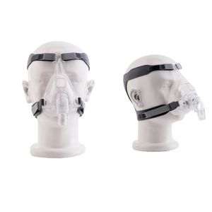 Máscara de máquina MOYEAH CPAP máscara de cara completa con Clip de correa ajustable para la cabeza para la solución de tratamiento antironquidos para la apnea del sueño